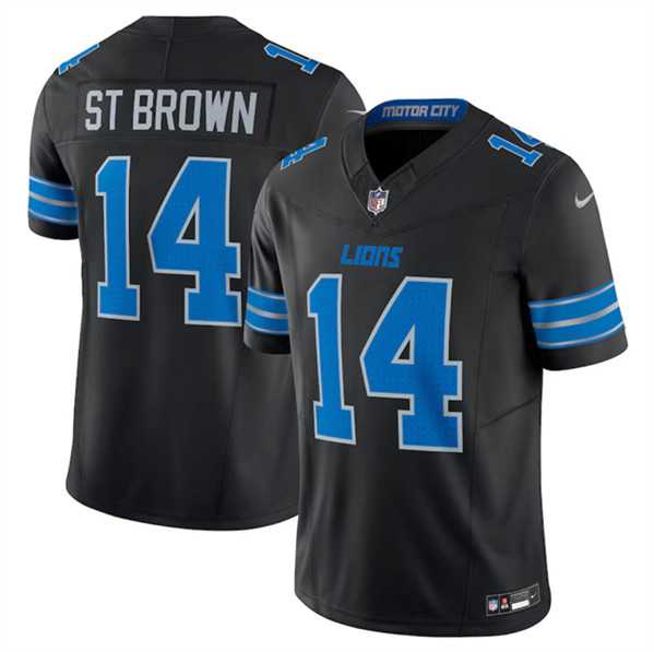 Men & Women & Youth Detroit Lions #14 Amon-Ra St. Brown Black 2024 F.U.S.E. 2nd Alternate Vapor Limited Stitched Jersey->detroit lions->NFL Jersey